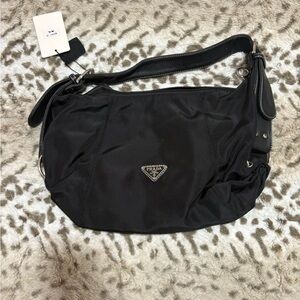 Prada Elegant Black Shoulder Bag